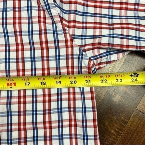 NWT Mens Galaxy by Harvic L Button Down Dress Shirt $58 Red White Blue Patriotic - Picture 3 of 8